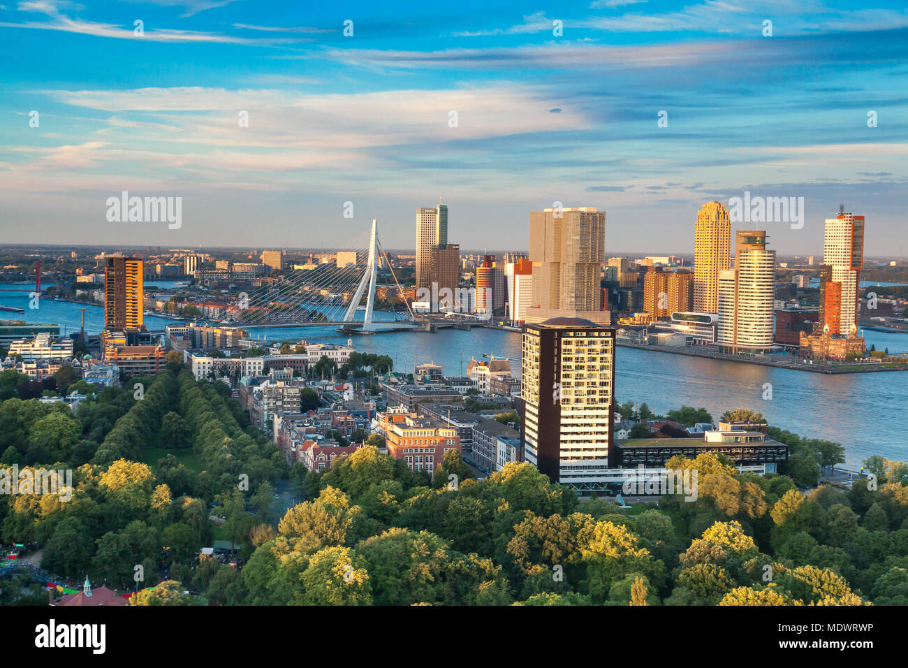 Rotterdam Antenne Stockfoto