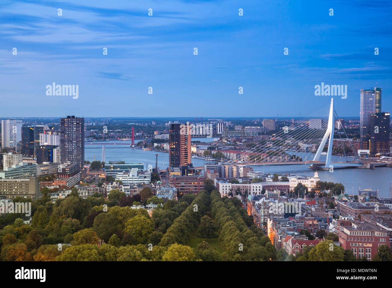 Rotterdam Antenne Stockfoto