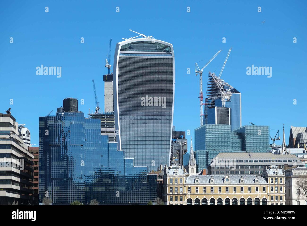 Allgemeine Ansicht von 20 Fenchurch Street in London. Stockfoto