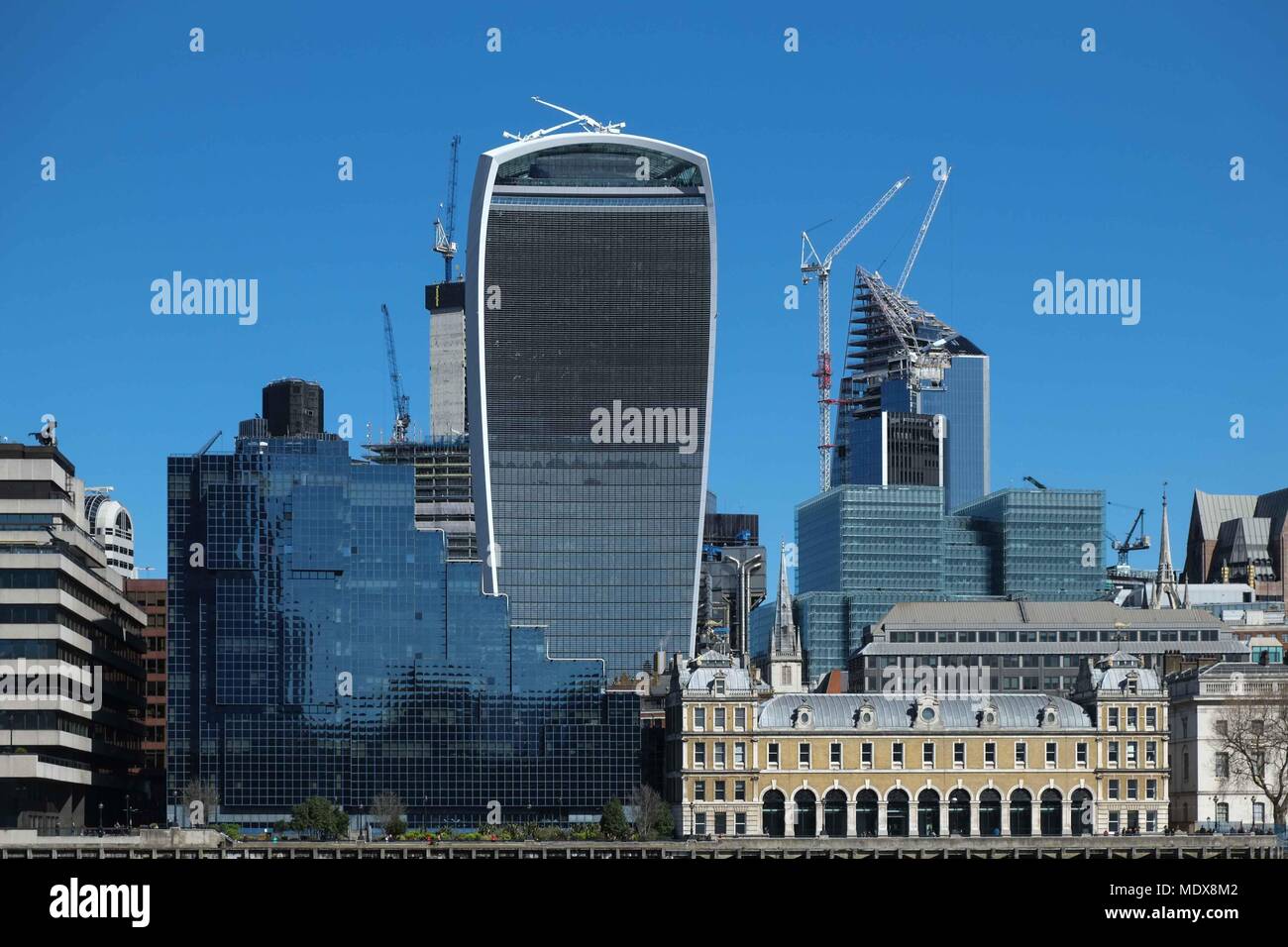 Allgemeine Ansicht von 20 Fenchurch Street in London. Stockfoto