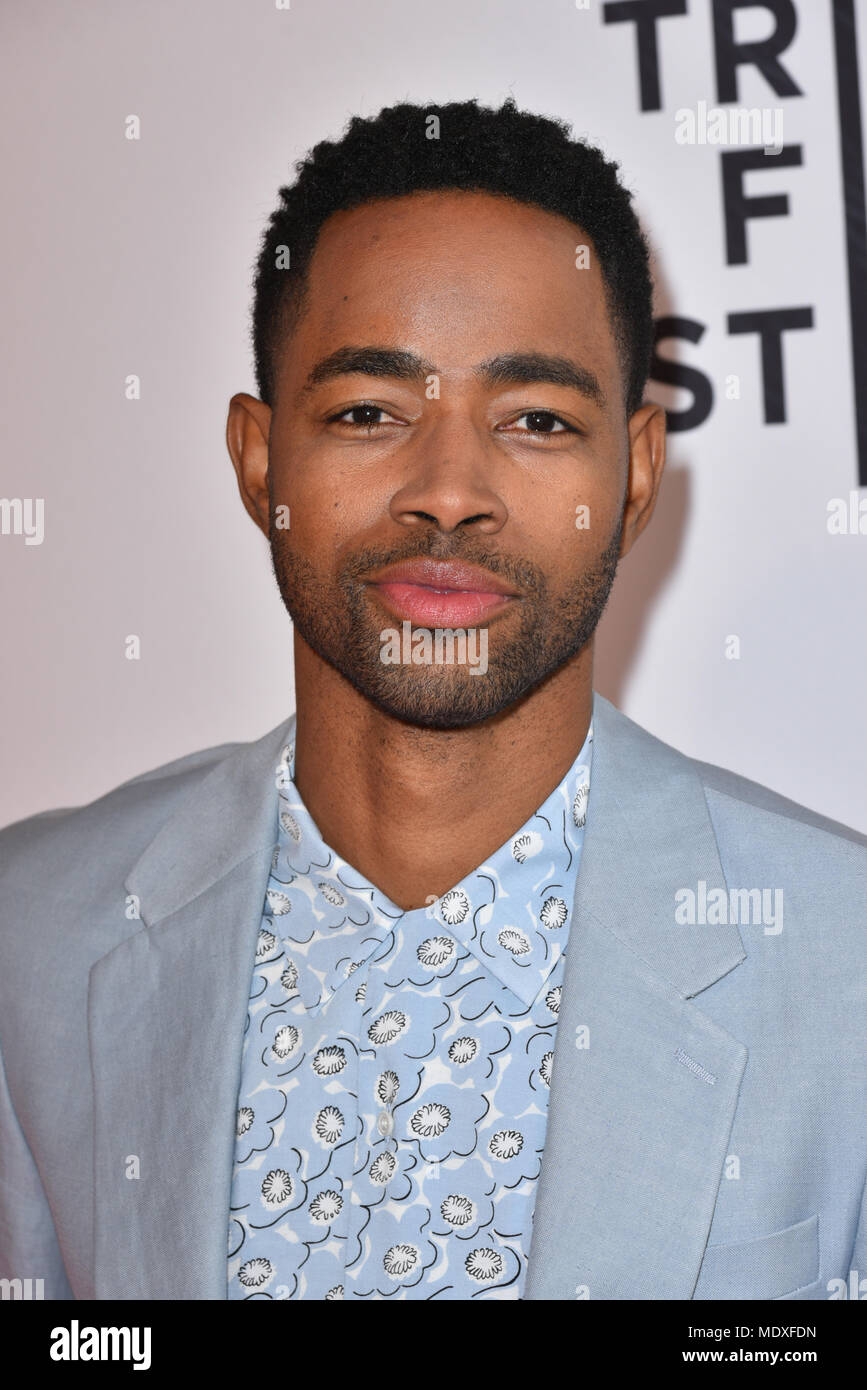 Jay Ellis kommt, um "In einer Beziehung" Screening während des Tribeca Film Festival 2018 in der SVA Theater am 20. April 2018 in New York City. Credit: Erik Pendzich/Alamy leben Nachrichten Stockfoto