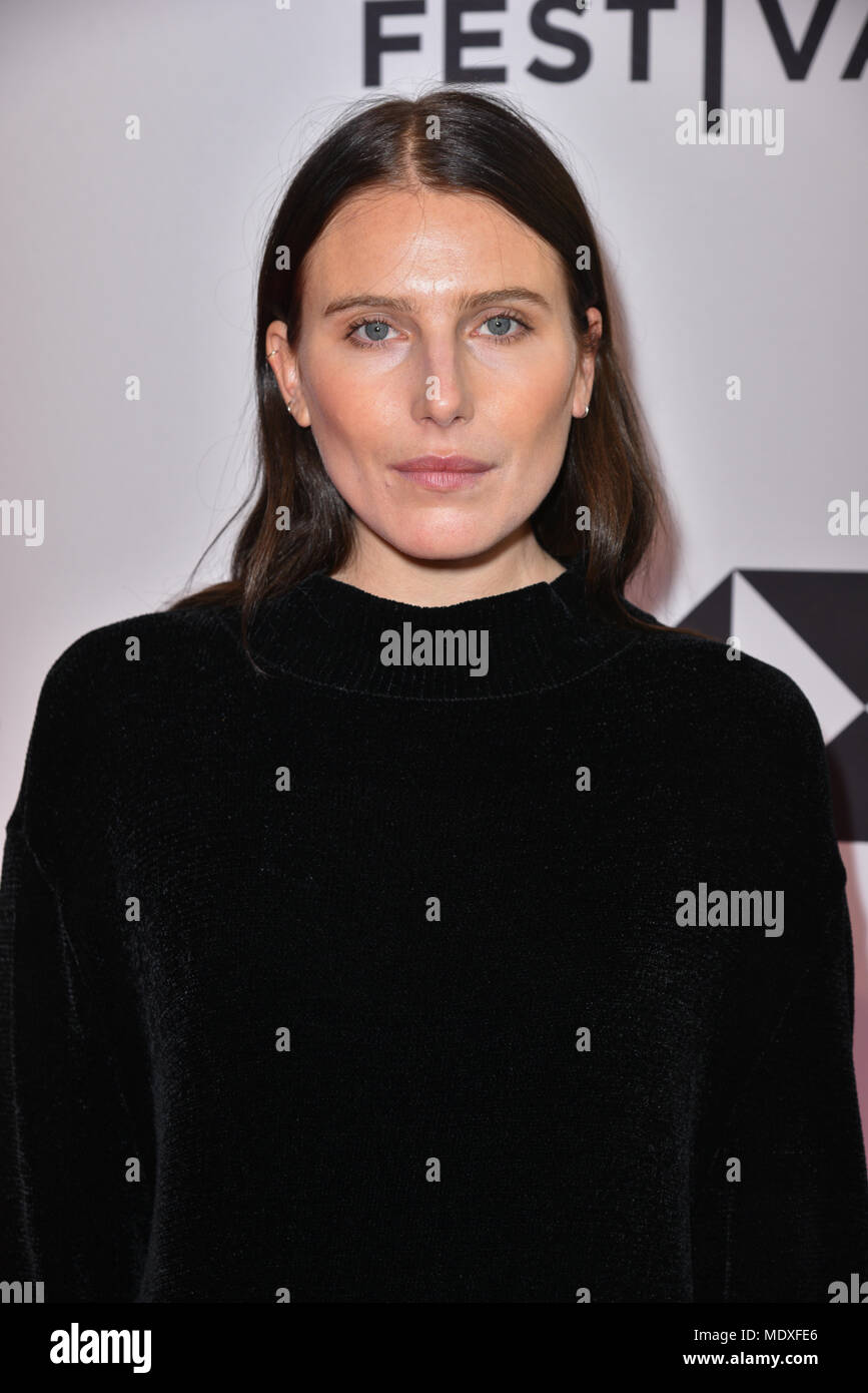 Dree Hemingway kommt, um "In einer Beziehung" Screening während des Tribeca Film Festival 2018 in der SVA Theater am 20. April 2018 in New York City. Credit: Erik Pendzich/Alamy leben Nachrichten Stockfoto