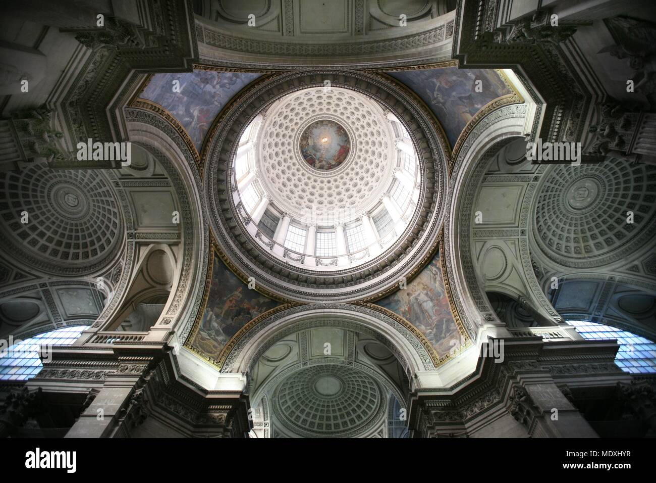 Paris, Pantheon, Kirche Sainte-Genevieve, drinnen, Kuppel, Jacques-Germain Soufflot Stockfoto