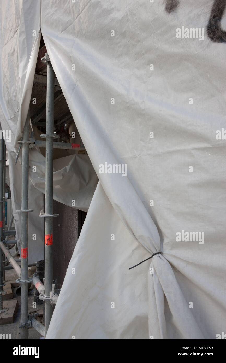 Paris, Rue Richelieu, Baustelle Bibliothèque Nationale de France (BNF), Tarp, versteckt, Stockfoto