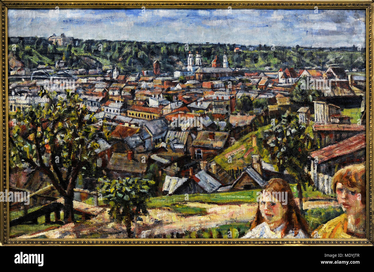 Vladas Eidukevicius (1891-1941). Litauische Maler. Blick auf Kaunas von zaliakalnis Hill, 1933. National Gallery Kunst Vilnius, Litauen. Stockfoto