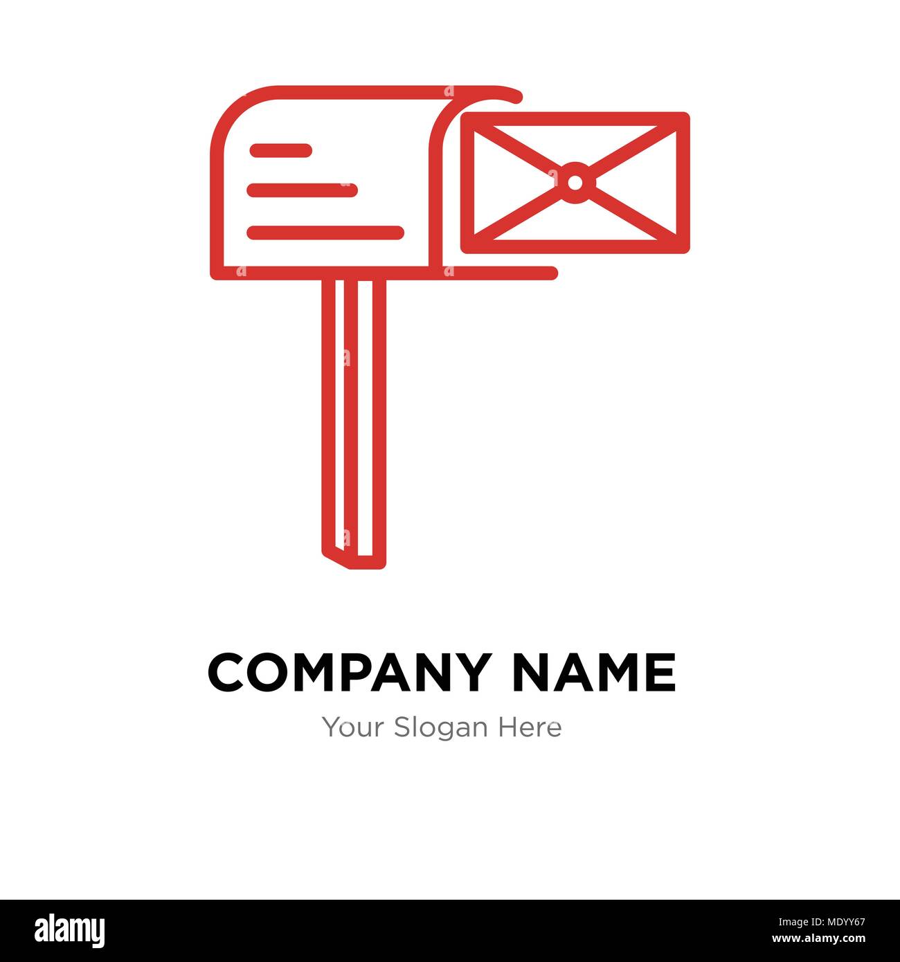 Postbox Company Logo Design Template, Business corporate Vektor icon Stock Vektor