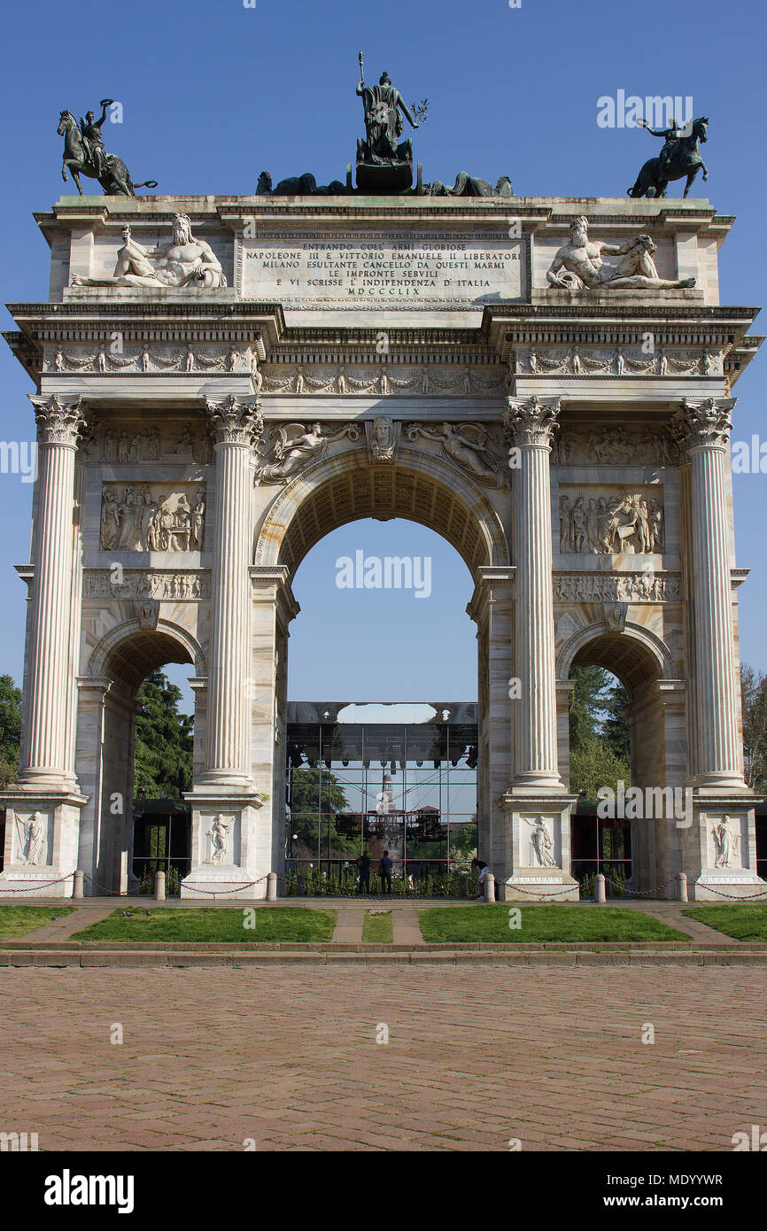 Arco della Pace, Mailand, Italien, Design Week 2018, Cartier legendären Thrill installation Stockfoto