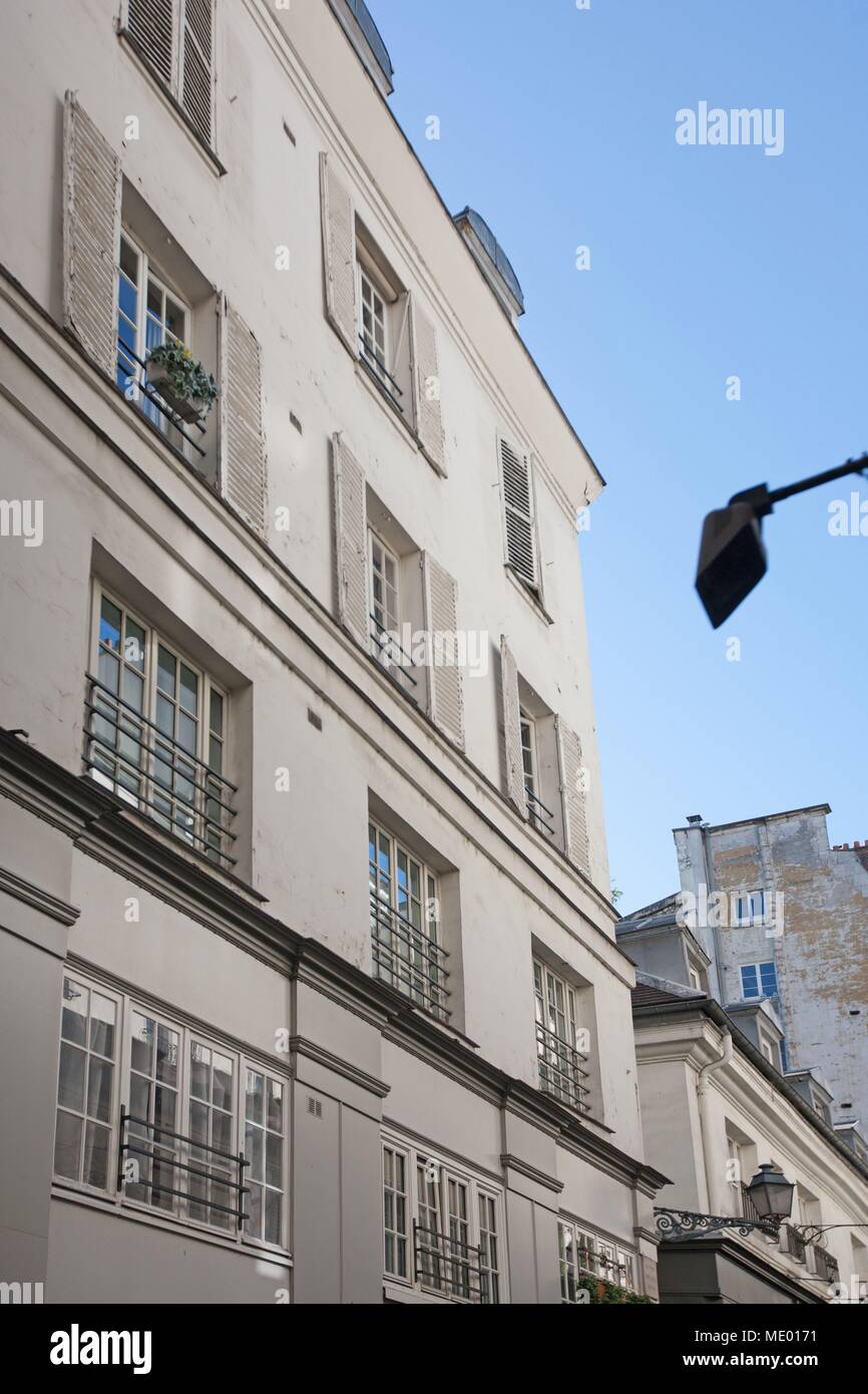 Frankreich, Ile de France Region, 6. Arrondissement, Saint Germain des Pres, der Cour du Commerce-Saint - André, Wohnung von Sainte Beuve, Stockfoto