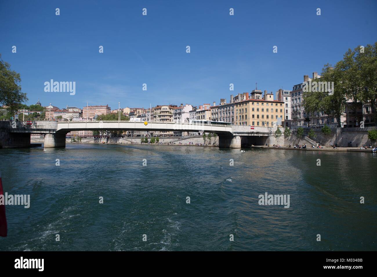 Frankreich, Lyon, Kais der Saône, Rue Saint-Antoine, Kais, Stockfoto