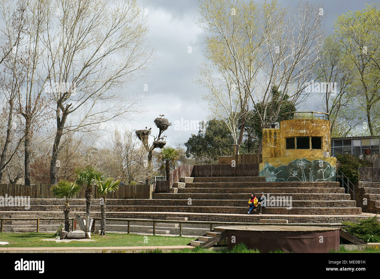 Vögel Ausstellung, Aquarium Zoo von Madrid, Spanien Stockfoto