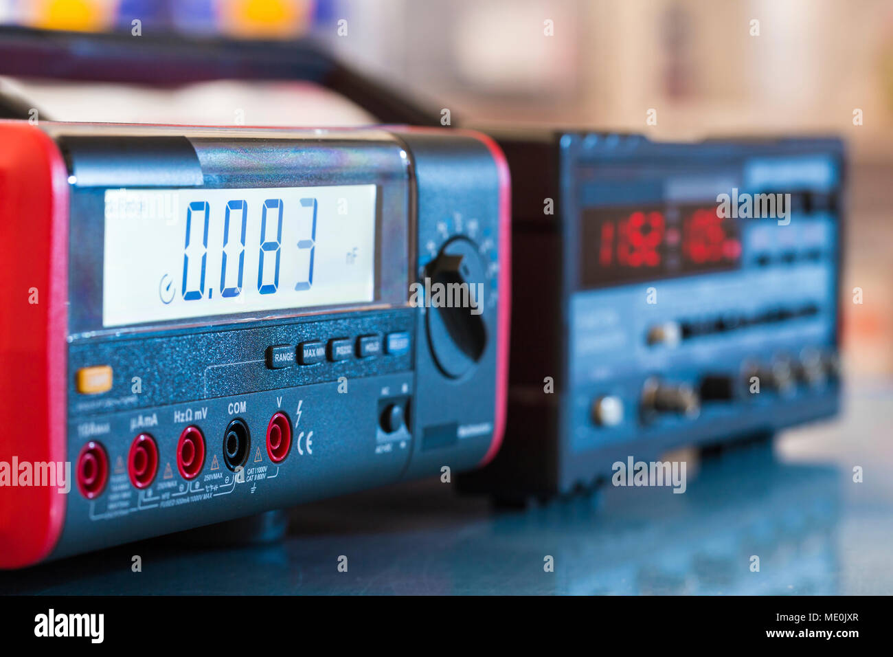 Elektronische Prüfgeräte. Stockfoto