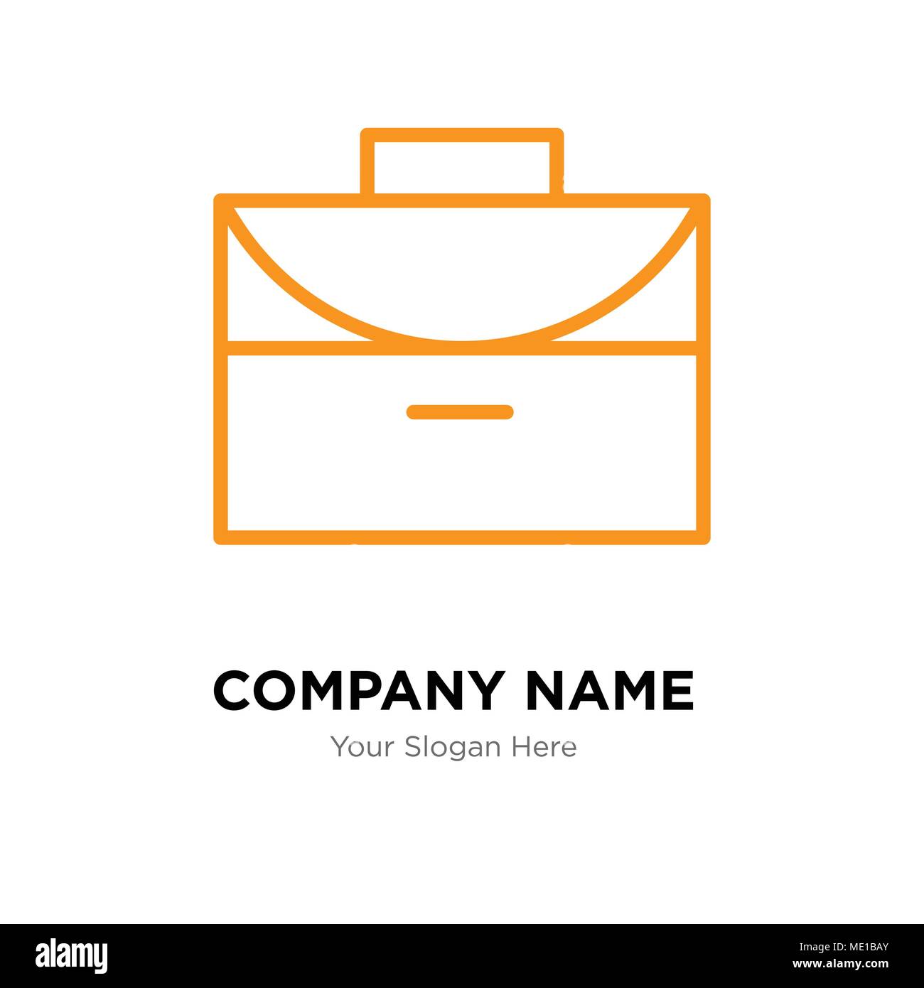Büro Aktenkoffer Company Logo Design Template, Business corporate Vektor icon Stock Vektor