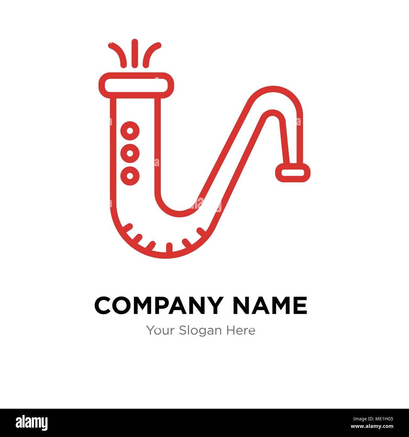 Saxophon Company Logo Design Template, Business corporate Vektor icon Stock Vektor