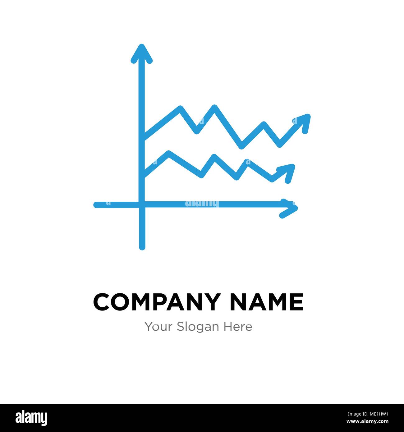 Variable Linien Company Logo Design Template, Business corporate Vektor icon Stock Vektor