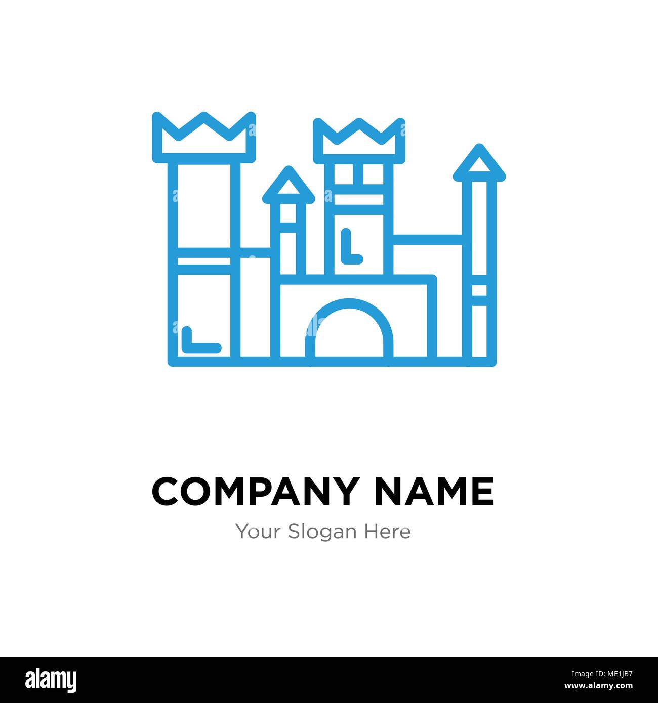 Schloss Company Logo Design Template, Business corporate Vektor icon Stock Vektor