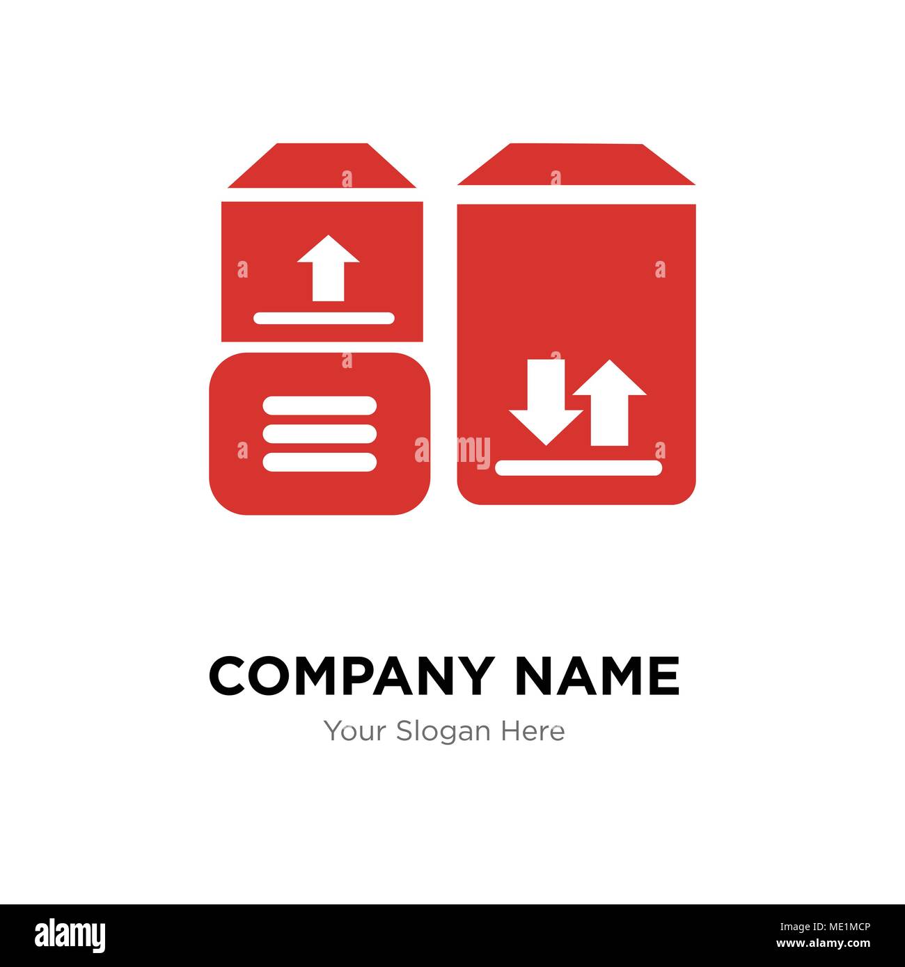 Pakete für Lieferung Firmenlogo Design Template, Business corporate Vektor icon Stock Vektor