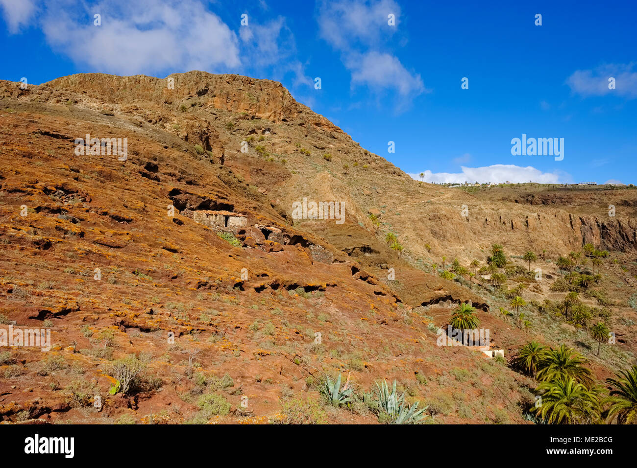 Alte Höhle Wohnung auf Calvario Berg, Alajero La Gomera, Kanarische Inseln, Spanien Stockfoto