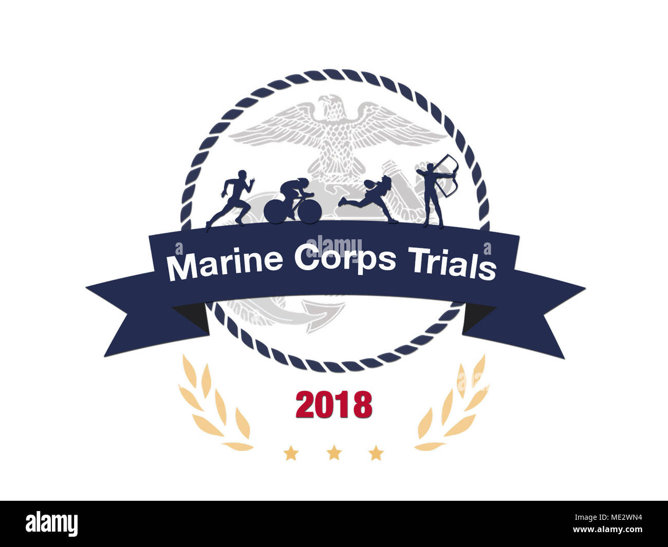 Logo für die 2018 Marine Corps Versuche die festgelegt wird, in der Marine Corps Base Camp Lejeune März 15 - 24, 2018. (U.S. Marine Corps Grafik) Stockfoto