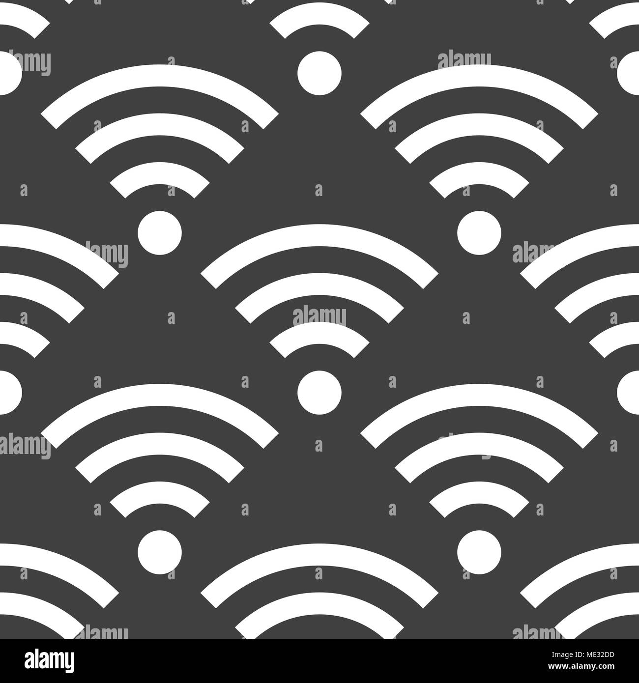 WI-FI Internet Symbol. Flaches Design. Nahtlose grau Dekor. Vector EPS 10. Stock Vektor