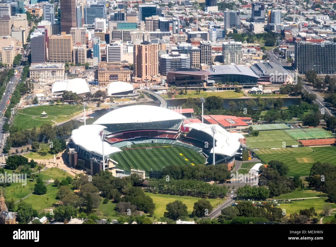 Luftaufnahme der Stadt Adelaide in Australien Stockfoto