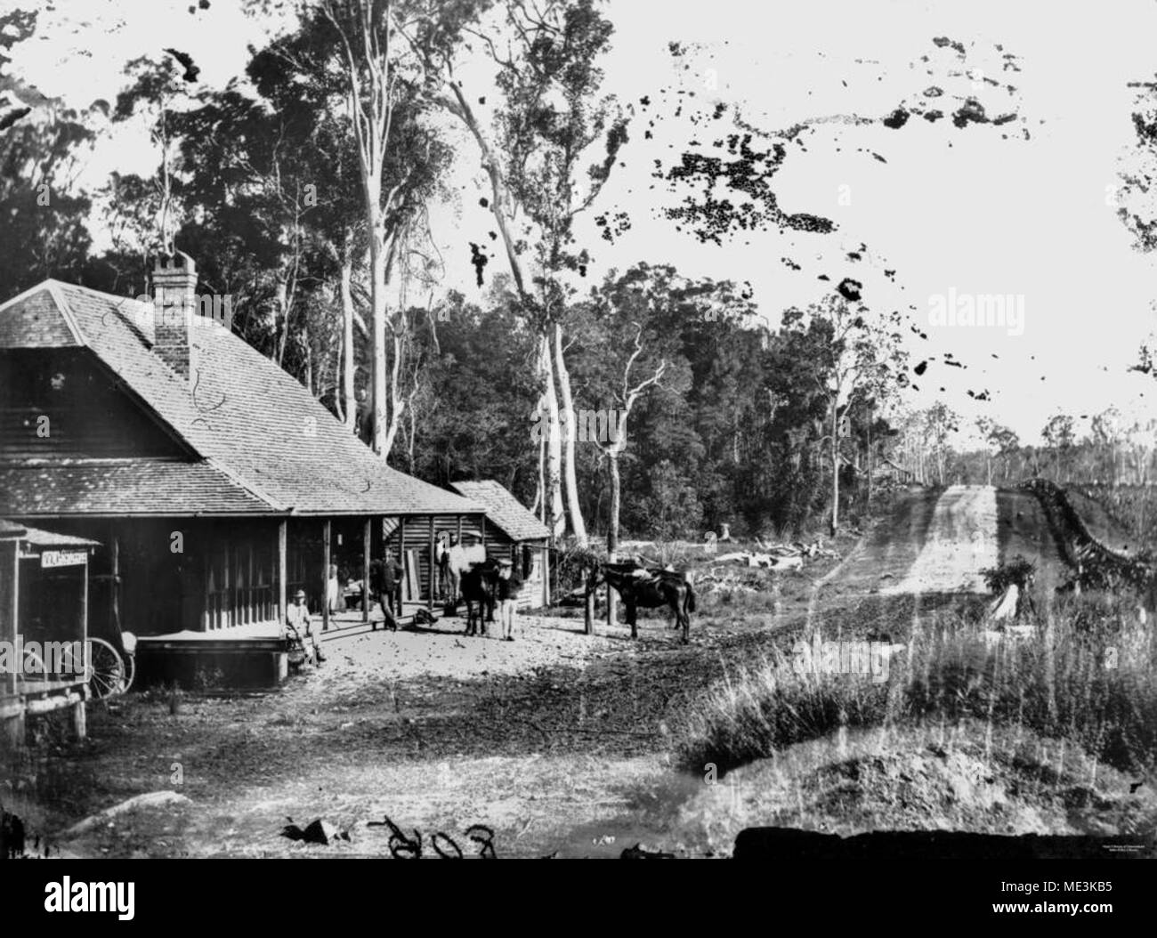 Hanlon's Hotel, Yatala, an der Fähre an der Albert River. Stockfoto