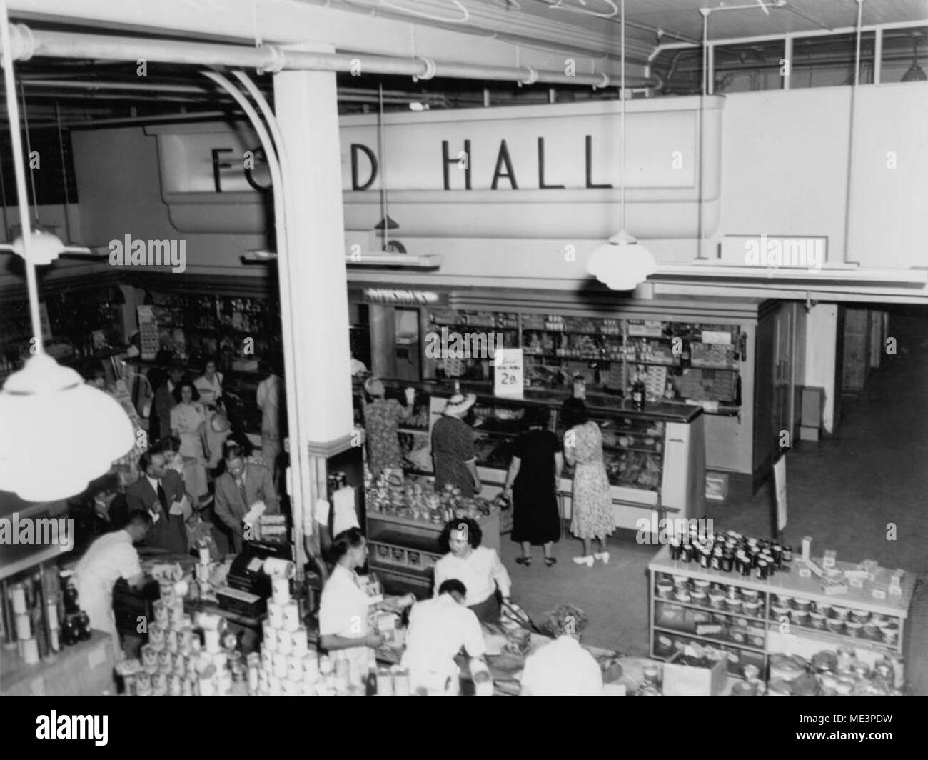 Food Hall in der deparment Store, T C Beirnes, Brisbane,. Stockfoto