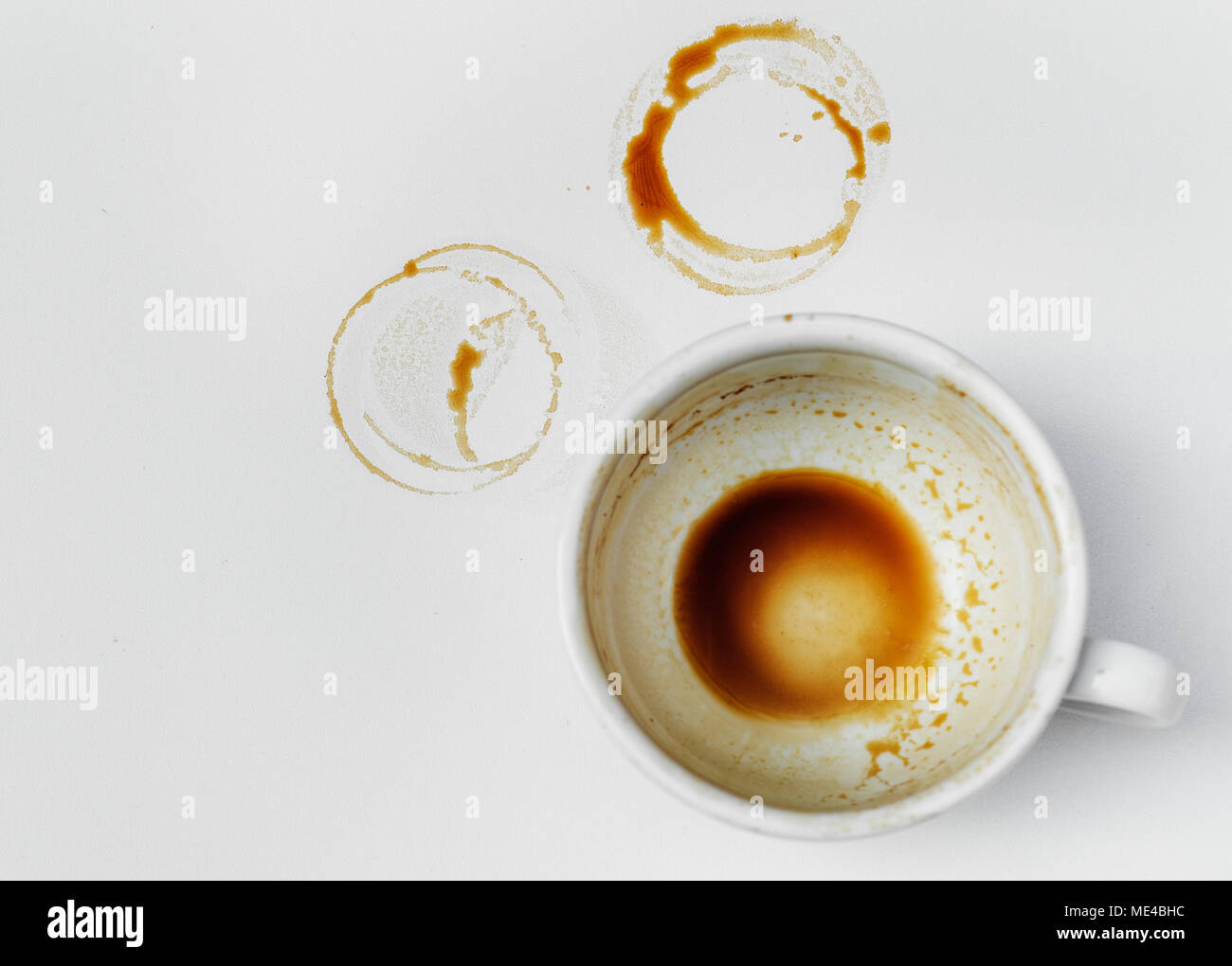 Luftaufnahme von heißem Kaffee Stockfoto