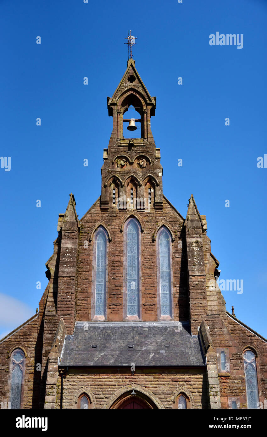 Detail der West Front. Kirche der Heiligen Maria (römisch-katholisch). Cleator, Cumbria, England, Vereinigtes Königreich, Europa. Stockfoto