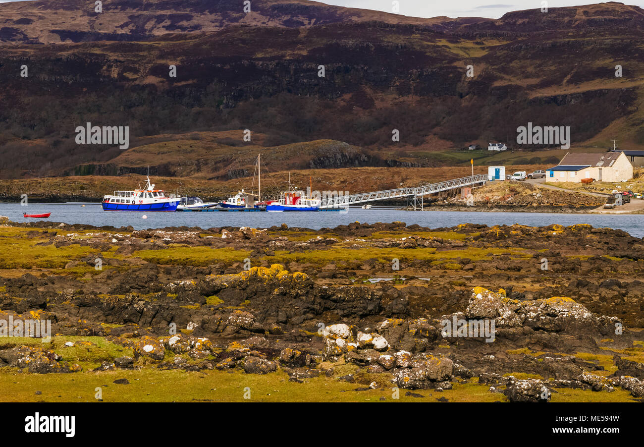 Insel Ulva, weg von der Isle of Mull, Inneren Hebriden in Schottland. Ulva ist Gegenstand einer gemeinschaftlichen Rückkauf Stockfoto