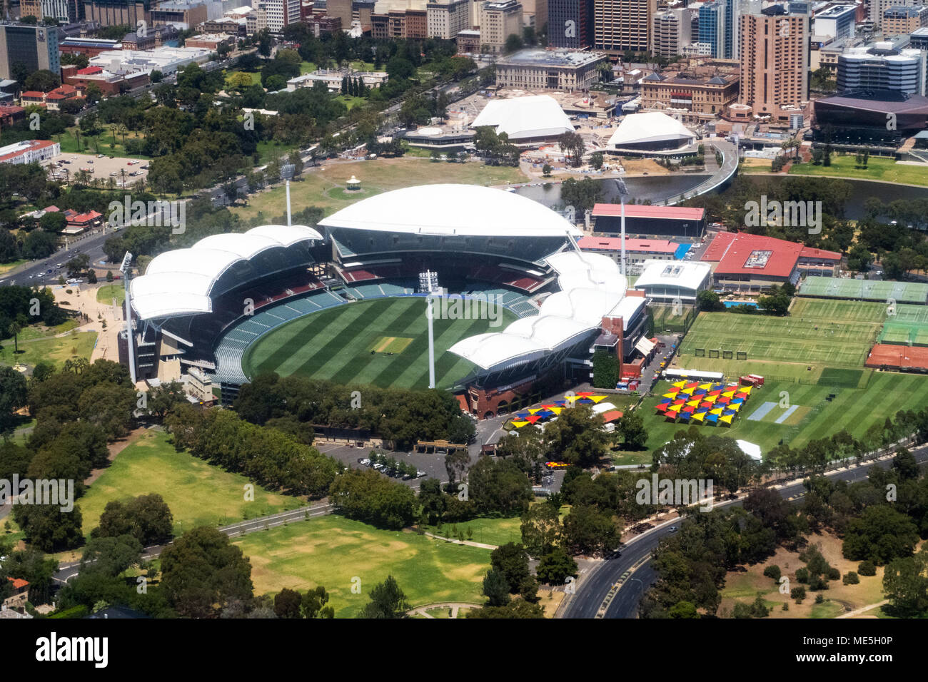 Luftaufnahme der Stadt Adelaide in Australien Stockfoto