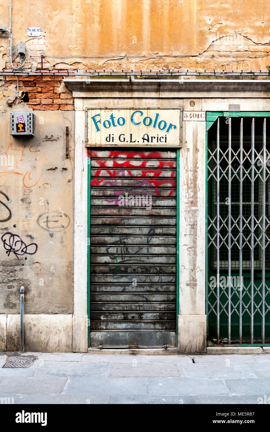 Venedig - 10. März: Eine alte Vintage Shop in Venedig, Italien, März 10,2017. Stockfoto