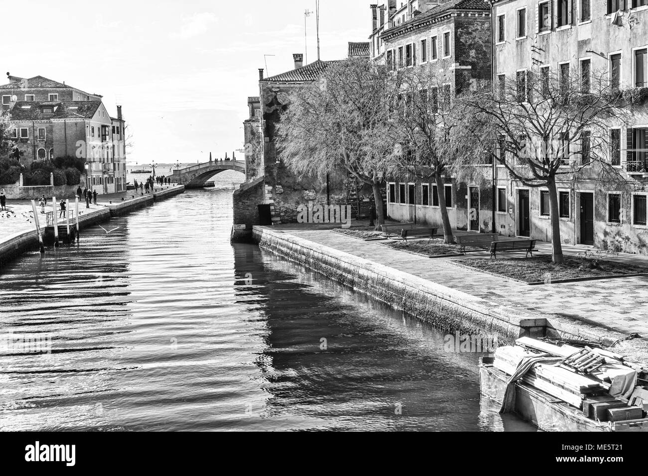 Venedig, der Venezianischen Arsenale: Arsenal ist ein Komplex der ehemaligen Werften und Waffenkammern Stockfoto