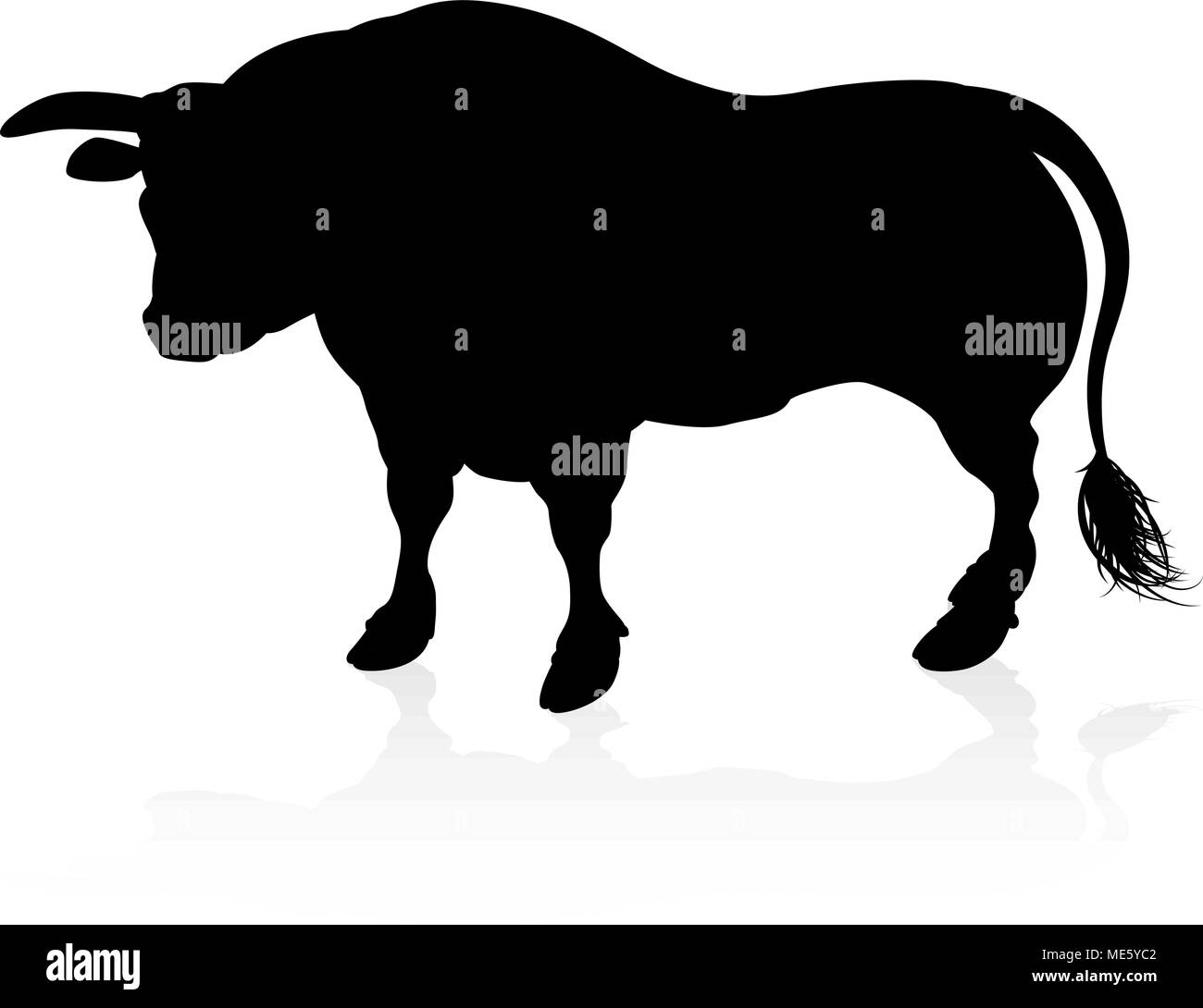 Bull-Silhouette Stock Vektor