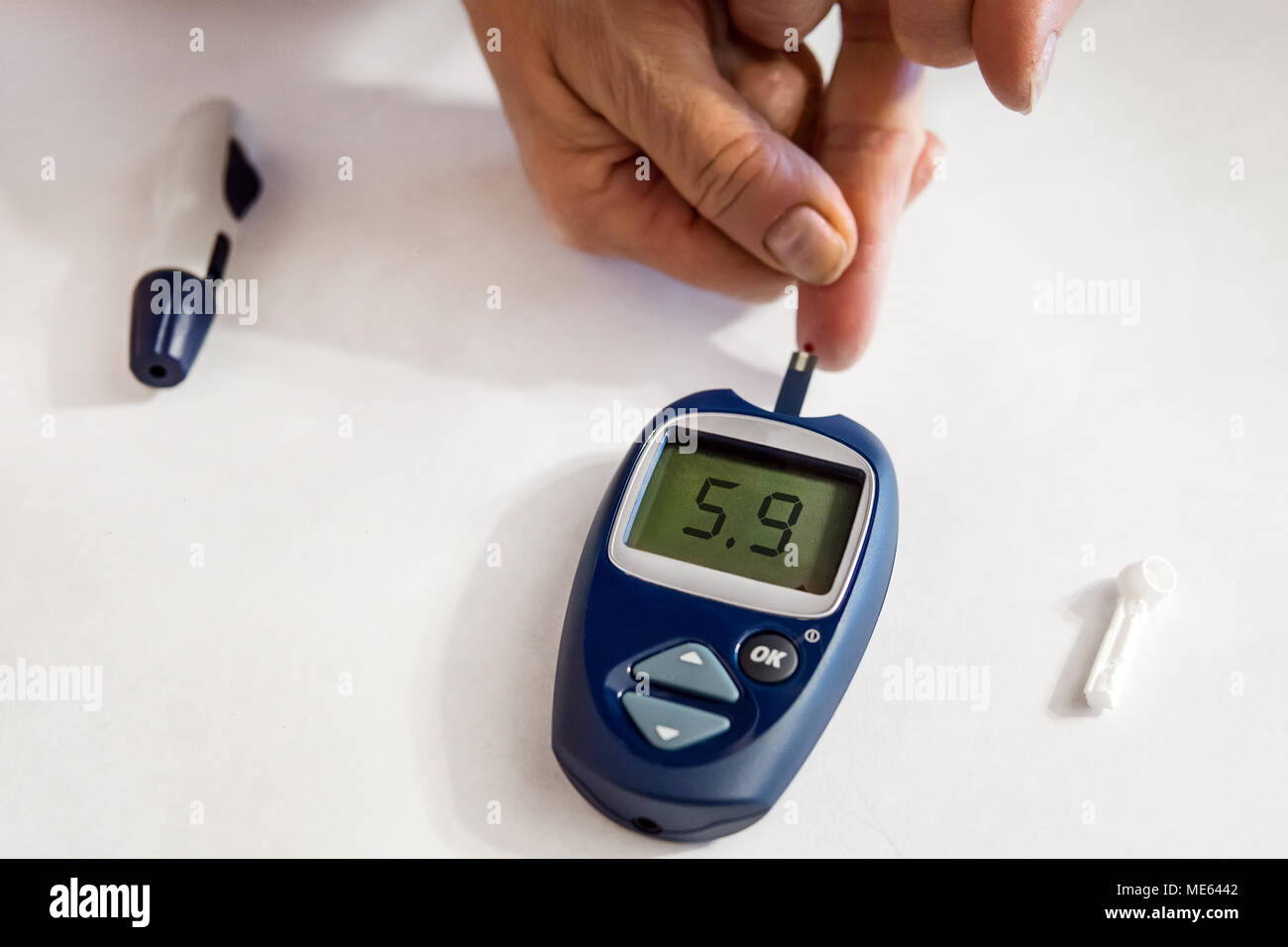 Medizin Diabetes Glykamie Gesundheitswesen Und Personen Konzept