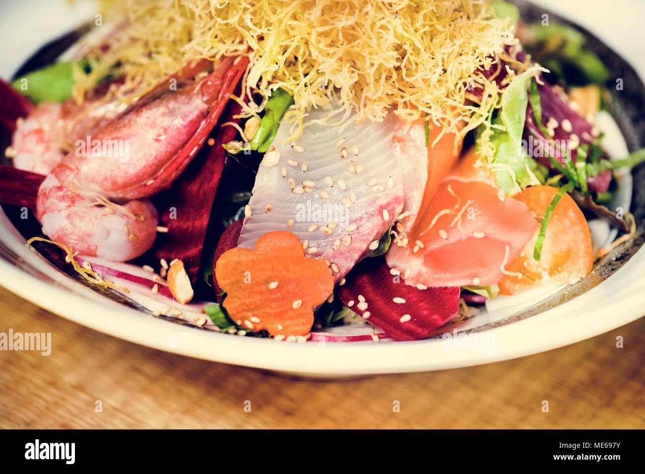 Sashimi japanische Lebensmittel gesunde Ernährung Stockfoto