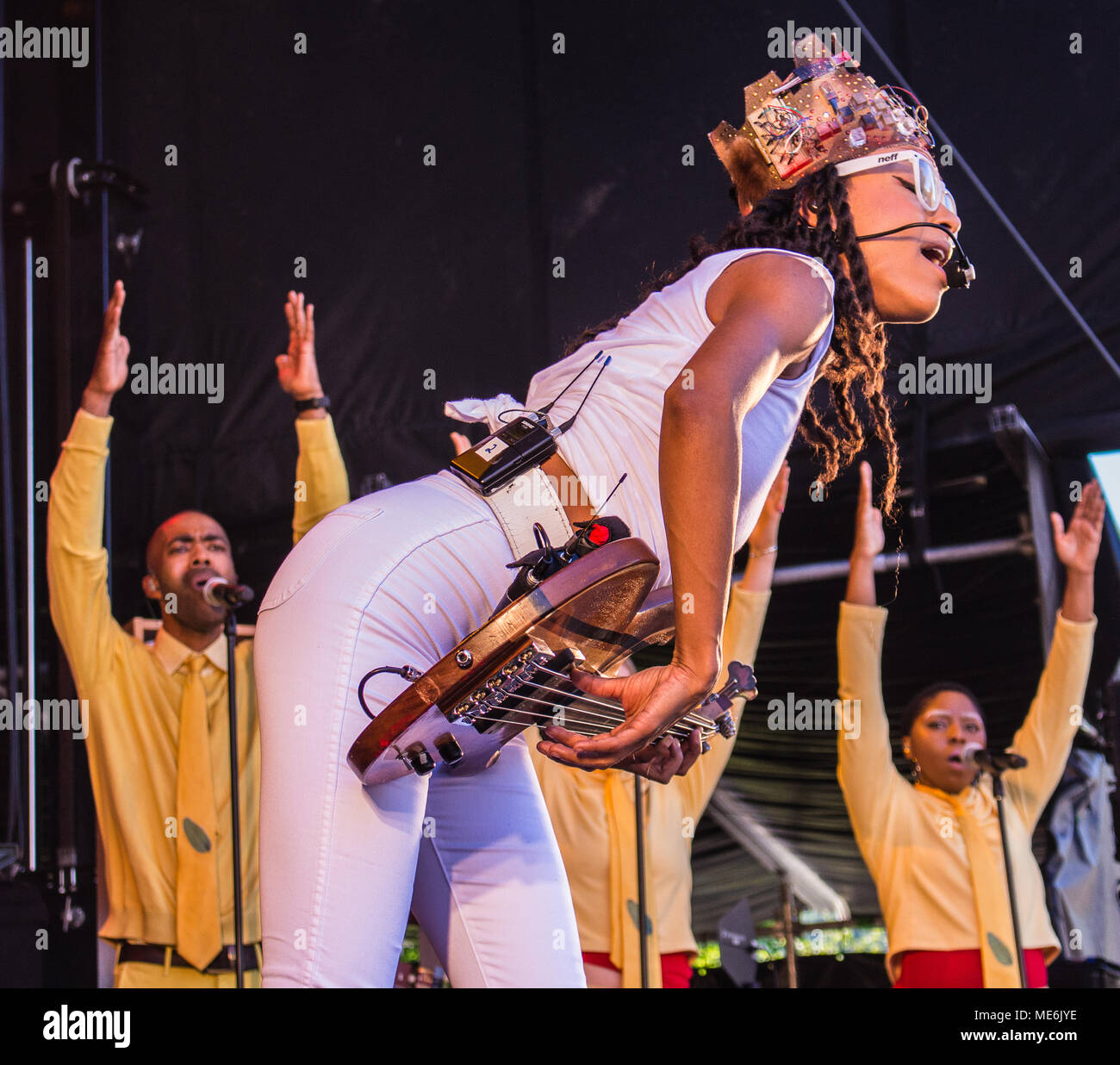 Esperanza Spalding durchführen bei Molde Jazzfestival in Molde, Norwegen, 21.07.2016. Stockfoto