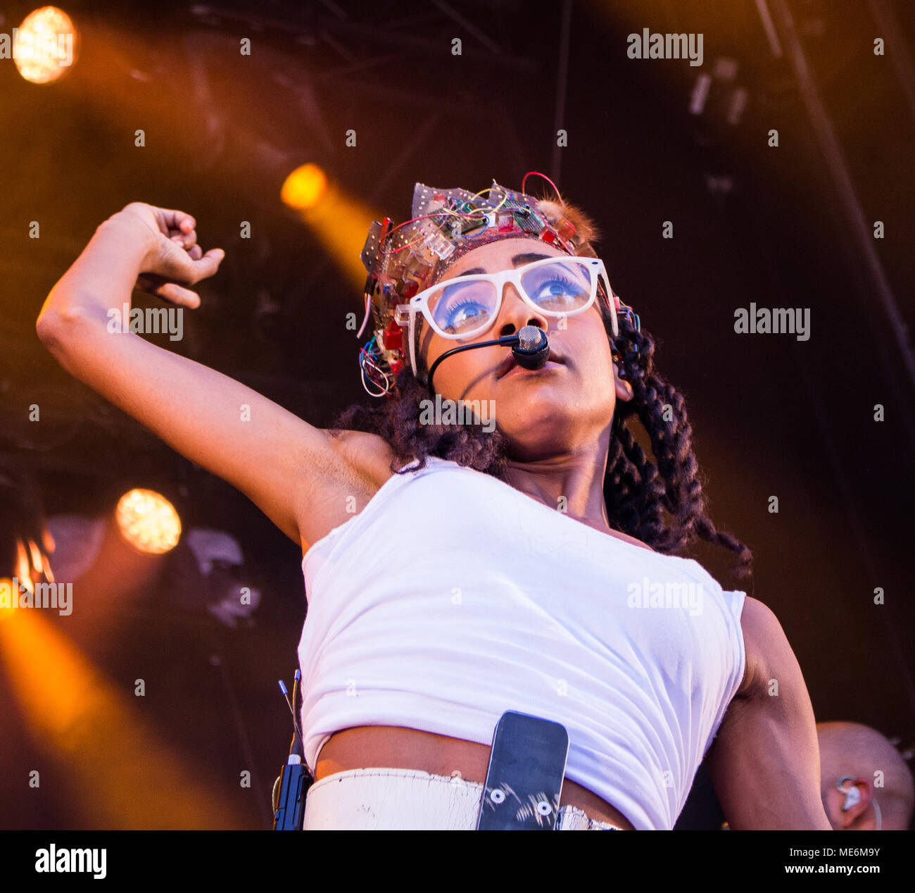 Esperanza Spalding durchführen bei Molde Jazzfestival in Molde, Norwegen, 21.07.2016. Stockfoto