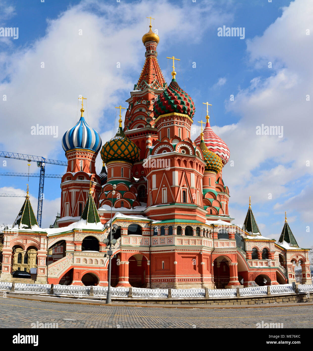 Basilius-Kathedrale auf dem Roten Platz in Moskau. Stockfoto