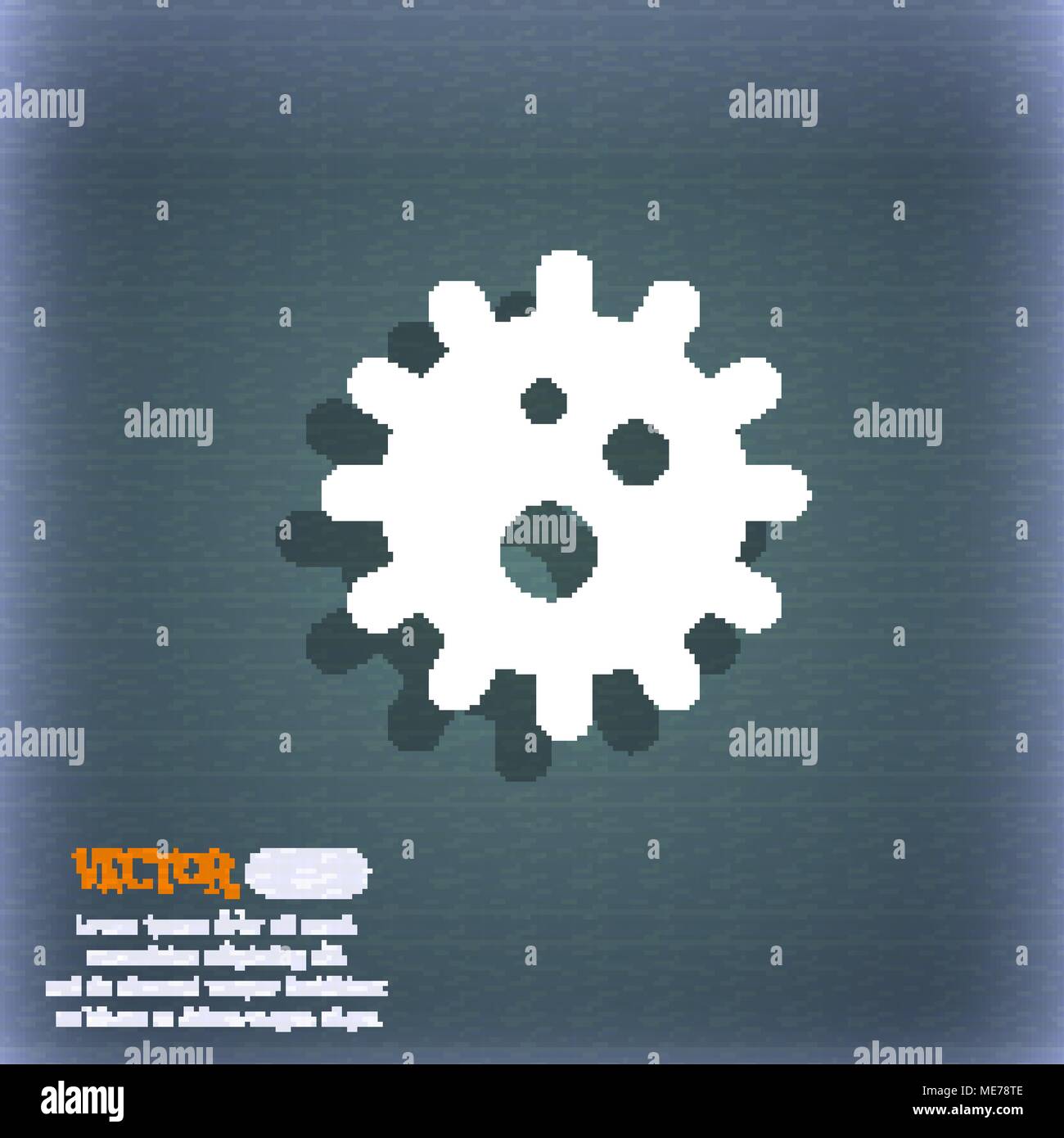 Naval mine Symbol Symbol auf dem blau-grünen Abstrakt Hintergrund mit Schatten und Platz für Ihren Text. Vector Illustration Stock Vektor