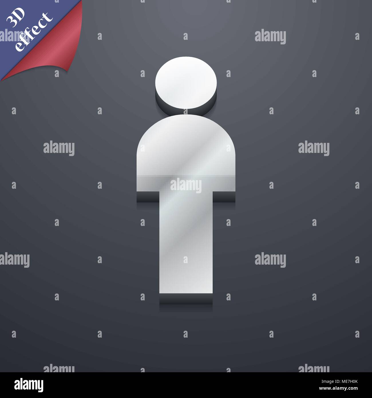 Menschliche Symbol. 3D-Stil. Schickes, modernes Design mit Platz für Ihren Text Vector Illustration Stock Vektor