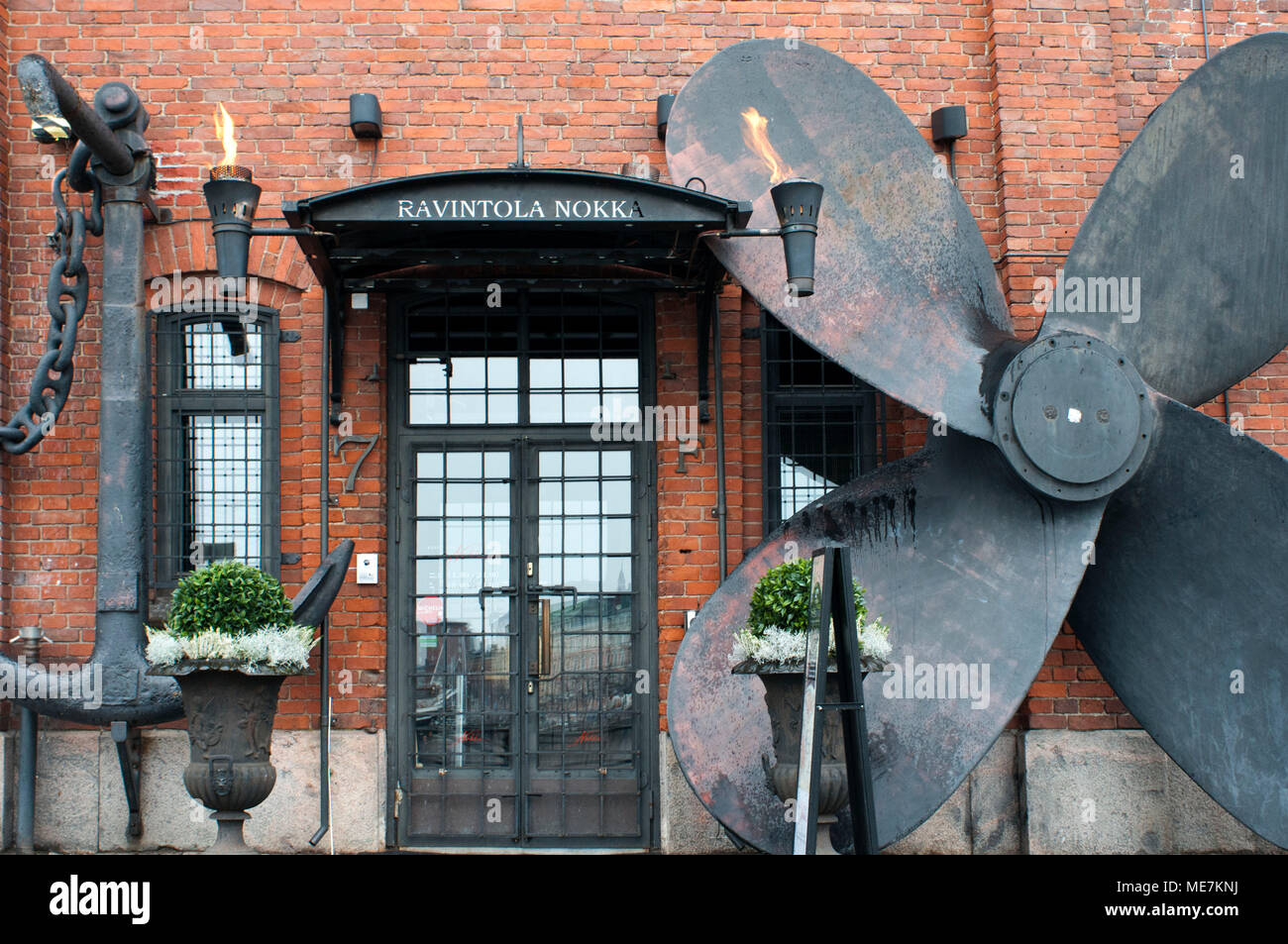 Ravintola restaurant Nokka, Helsinki, Finnland. Stockfoto