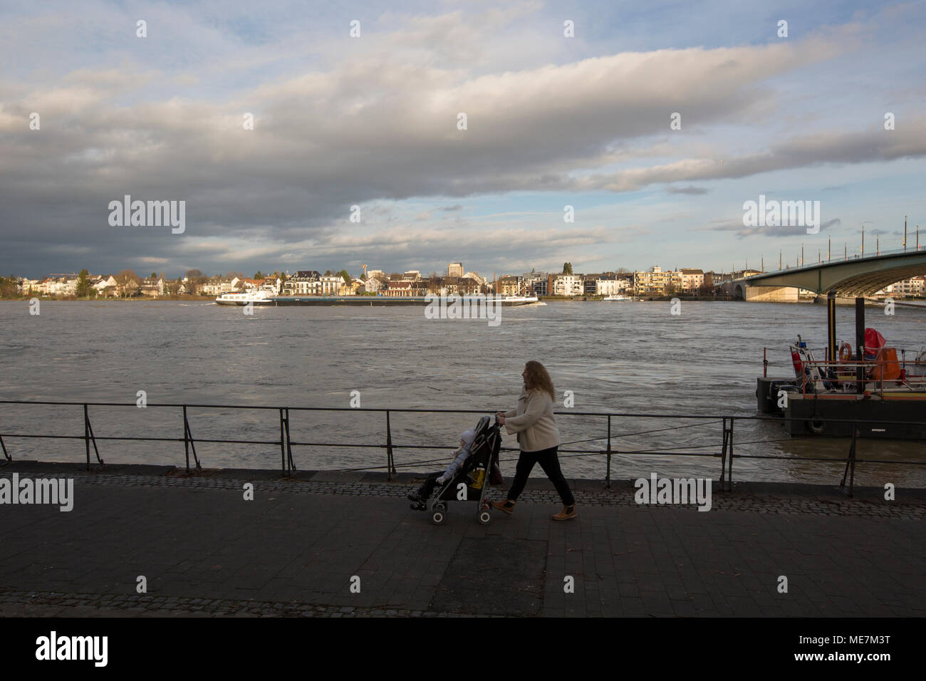 Rhein in Bonn,Rhyne Westfalen, Deutschland Stockfoto