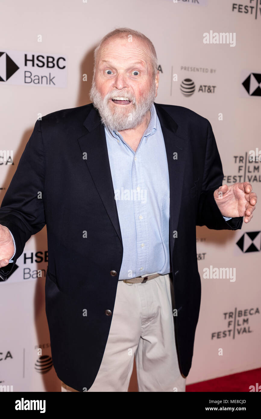 New York, USA, 21. April 2018: Brian Dennehy besucht die Möwe Premiere während des Tribeca Film Festival 2018 BMCC Tribeca PAC, Manhattan Stockfoto