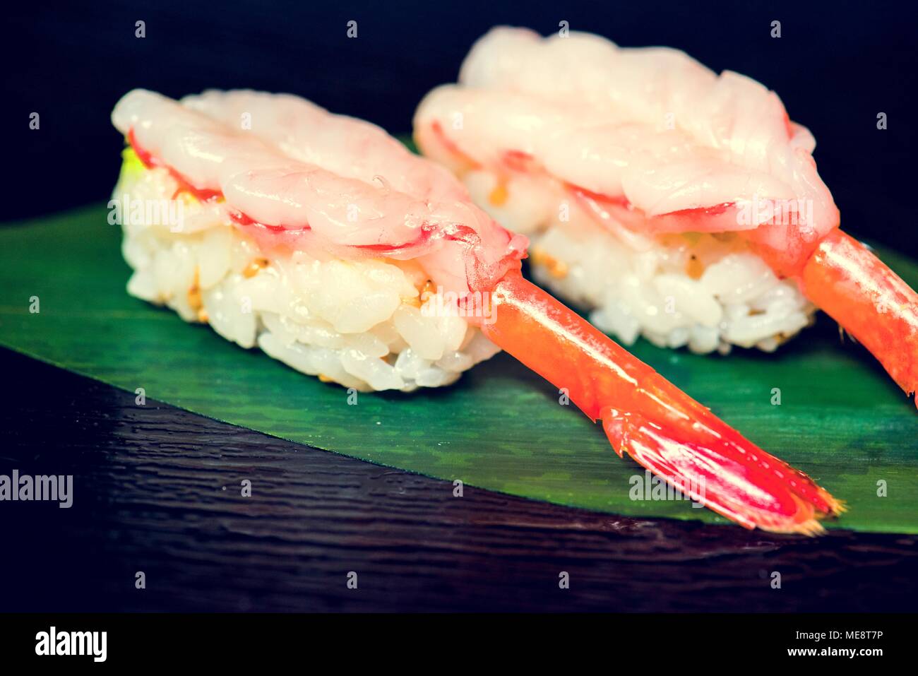 Ebi Sushi japanisches Essen gesund Stockfoto