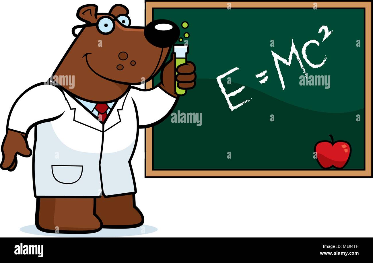 Ein Cartoon Illustration einer tragen Wissenschaftler. Stock Vektor
