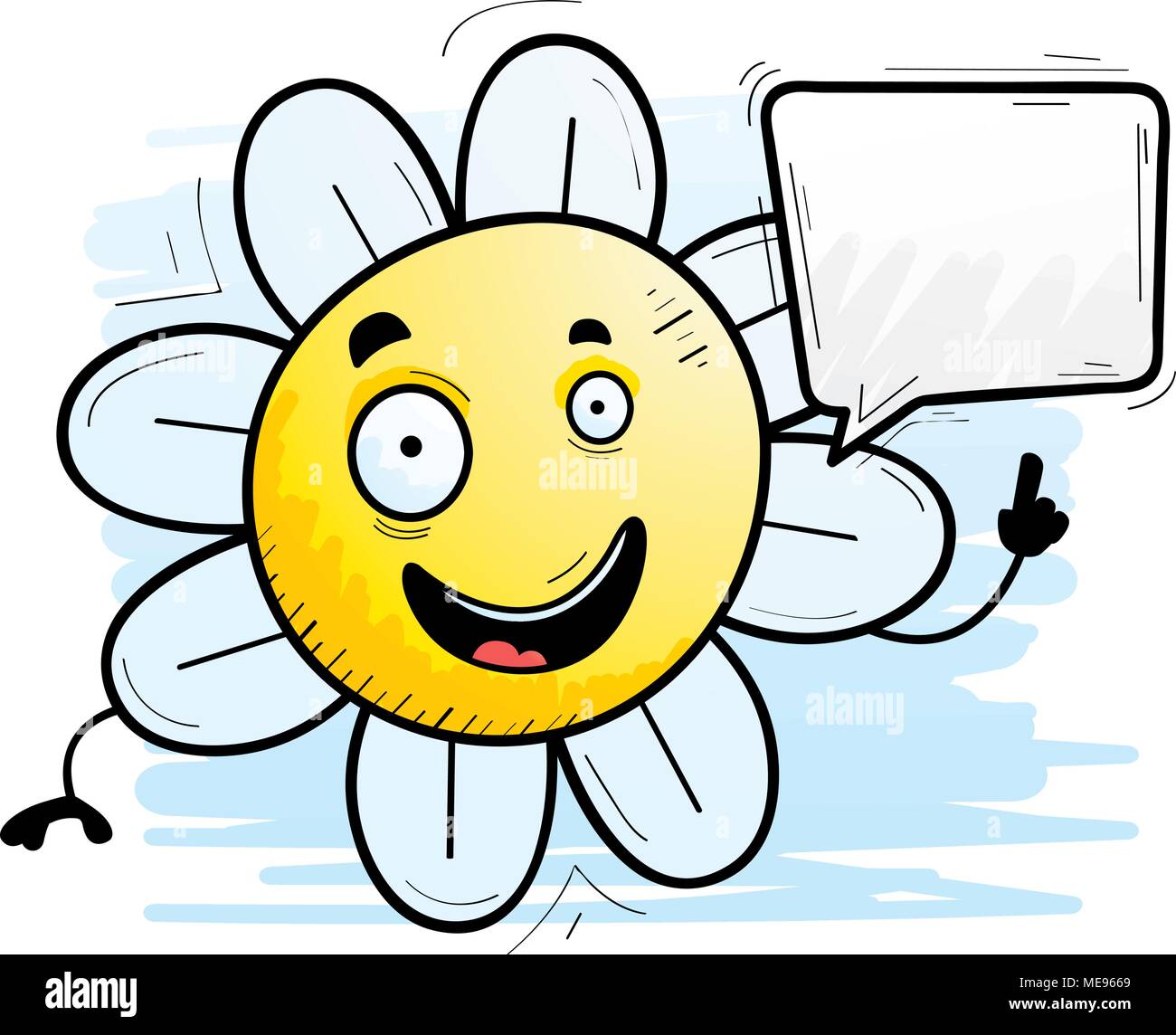 Ein Cartoon Illustration einer Blume sprechen. Stock Vektor