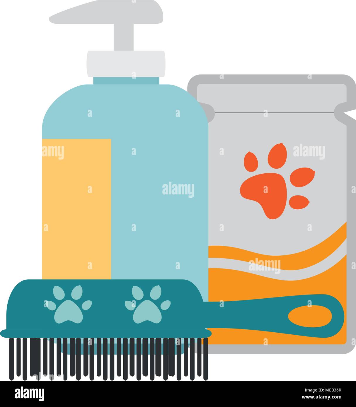 Pet Grooming Produkte Stock Vektor