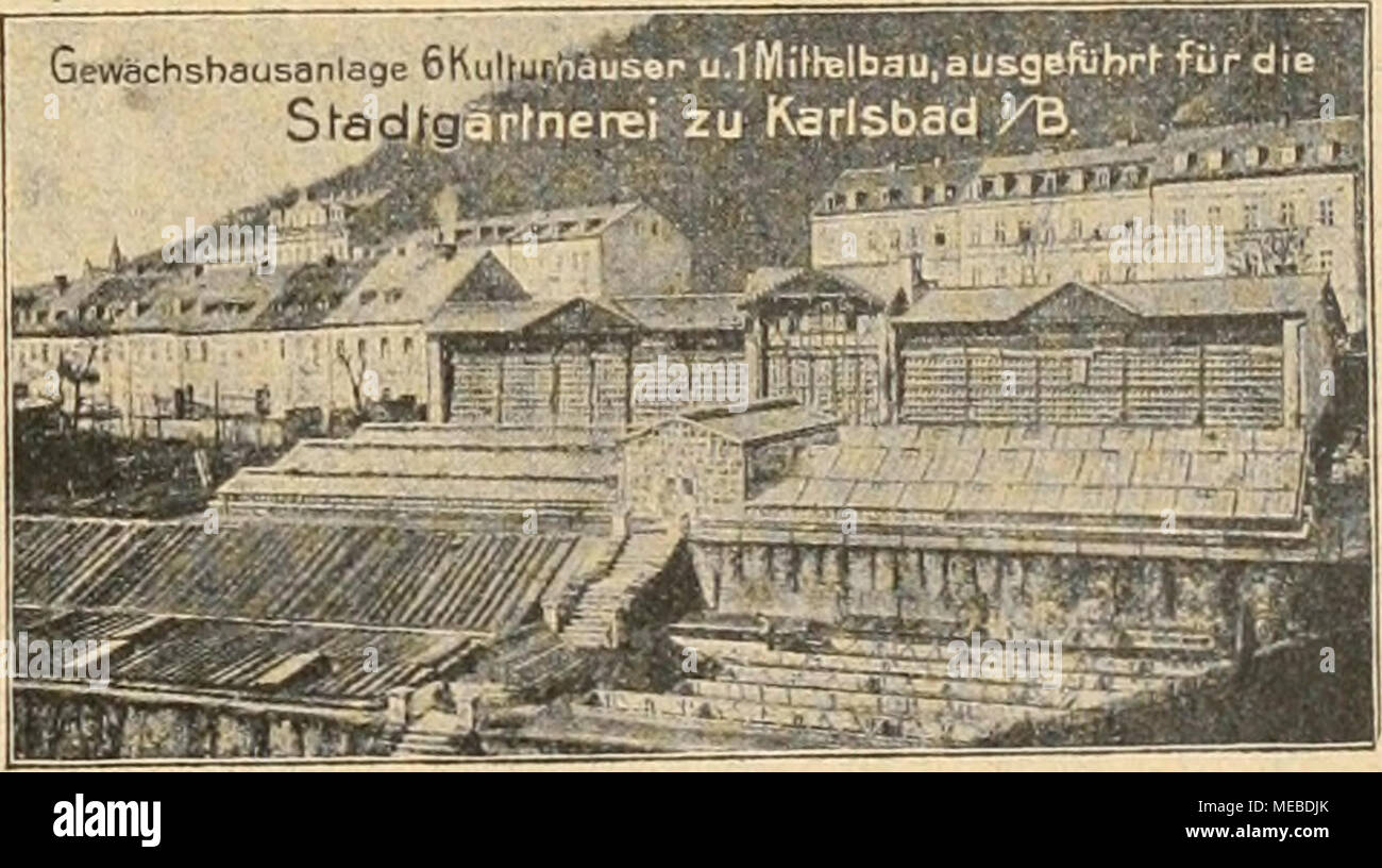 . Gartenkunst sterben. GEWÄCHSHAUS- und Wintergarten - Bauten: sowie deren Heizungen liefern in vollendetster Ausführung METALL-WERKE BRUNO SCHRR/V/Y G.M.B.H. ILVERSGEHOFEN - Erfurt. Feinste Referenzen. Man verlange Prospekt!. Ingenieurbesuche U. Kostenanschläge bereitwilligst. Stockfoto