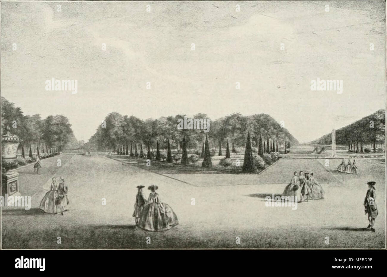 . Gartenkunst sterben. Schloß llamptüiicourt: Alte Ansicht des Parterres der Ostfront mit geschnittenen Taxuspyramiden. In den Einzelbeeten Hamptoncourt waren dann sterben in kleinen Gruppen, sterben auch Akkorde nochmals ein-zeln vorgeführt. Ich habe mir sterben Hauptpflanzen einiger of this Zusammenstellungen gemerkt und gebe sie wieder, wie ich sie aufzeichnete, es wird dann der Pflanzenkenncr sich wenigstens einen annähernden Begriff von dem Gesehenen machen können und den Sinn meiner Aus- führungen einigermaßen erkennen. Farbige Pflanzenzusammenstellungen im Schlossgarten zu Hamptoncourt; B1 ein u-w Stockfoto