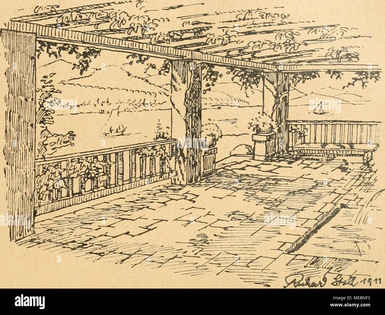. Gartenwelt sterben. Laube und Gartenhaus. / Eii von Fritz Letzte